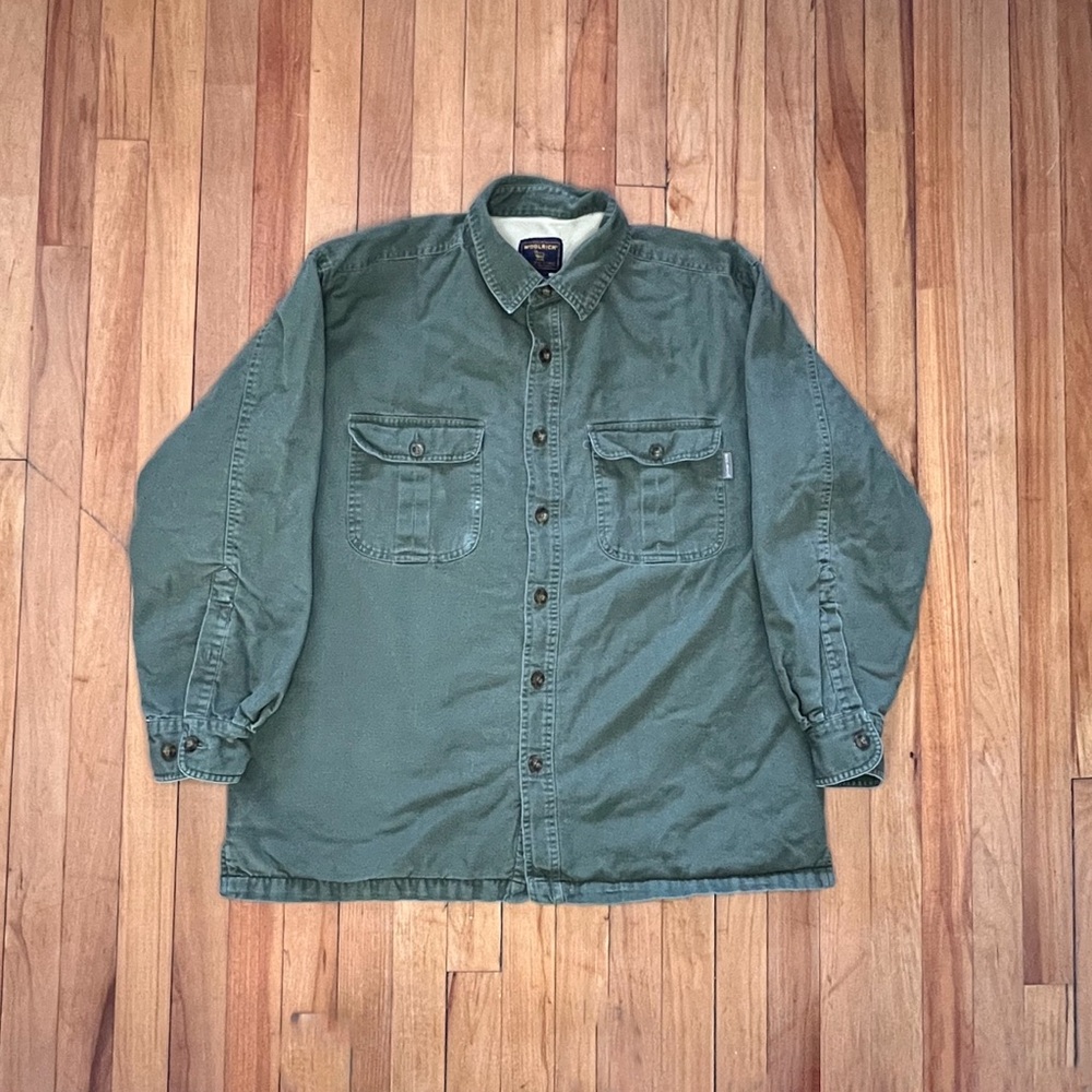 Vintage Green Button-Up Shirt